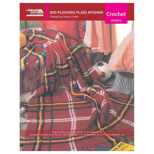 Leisure Arts Home With Crochet KidPleasing Plaid Afghan ePattern